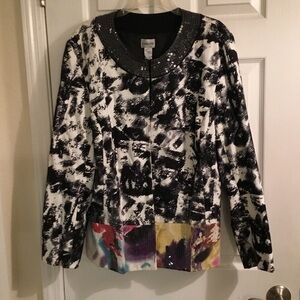 Chico's Multicolor Abstract Blazer